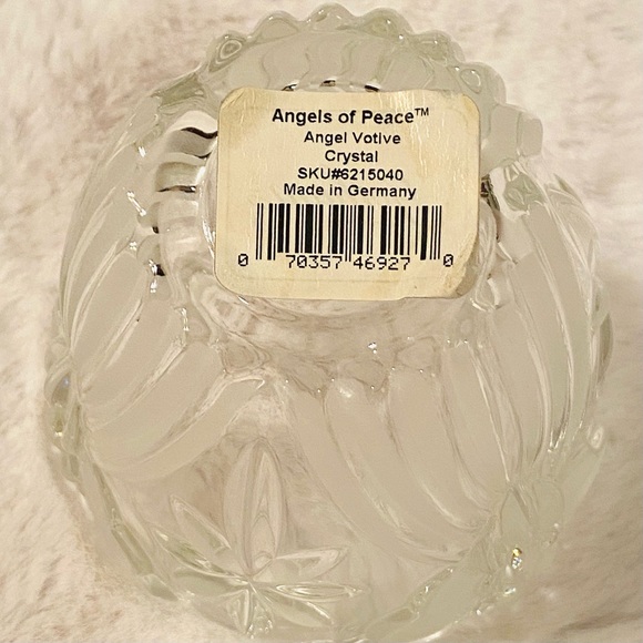 Gorham Crystal Angels of Peace Votive Candle Holder Frosted Christmas Germany - Picture 8 of 15